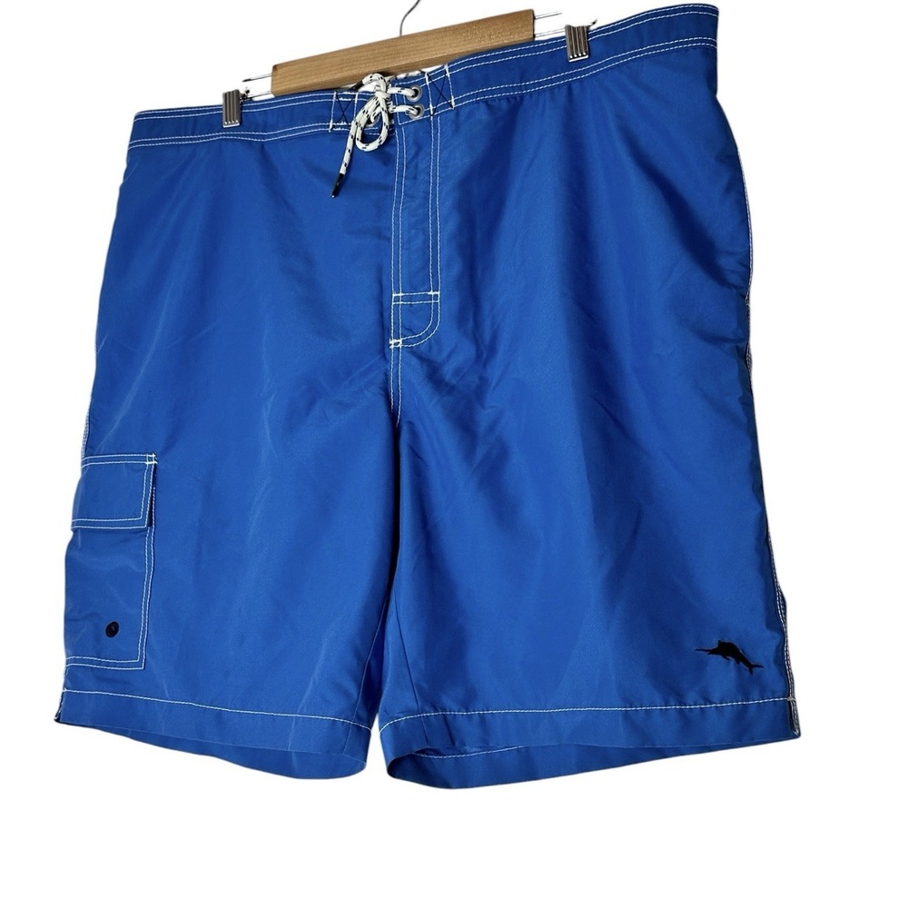 Tommy Bahama Swim Trunks Mens XXL 2XL Blue Mesh Lined Beach Resort Vacations